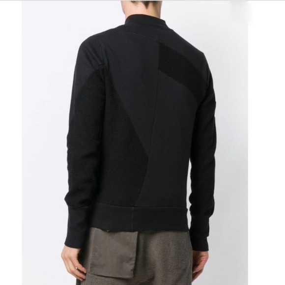 NWT THOM KROM Mesh Panel Black Bomber Jacket Large - Picture 2 of 12